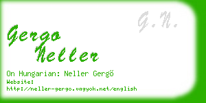 gergo neller business card